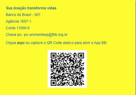 doacoes Conta e QR Code